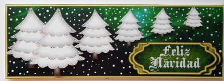 Feliz Navidad Cute Christmas Trees Dl Topper 2 by Eunice Roberts