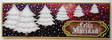Feliz Navidad Cute Christmas Trees Dl Topper 4 by Eunice Roberts