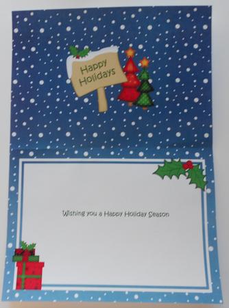 Xmas Blank Signpost A5 Matching Insert by Eunice Roberts