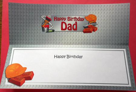 Birthday Dad Handyman Tools Large Dl Matching Insert by Eunice Roberts