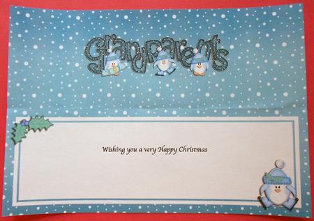 Merry Christmas Grandparents Matching Large Dl Insert by Eunice Roberts