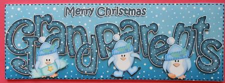 Xmas Large Dl Grandparents Quick Card N 3D Decoupage by Eunice Roberts