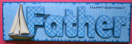 Father Ship Large Dl Card with Decoupage by Eunice Roberts