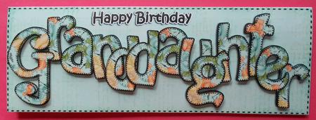 Large Dl Birthday Granddaughter Roses Card & 3D Decoupage by Eunice Roberts