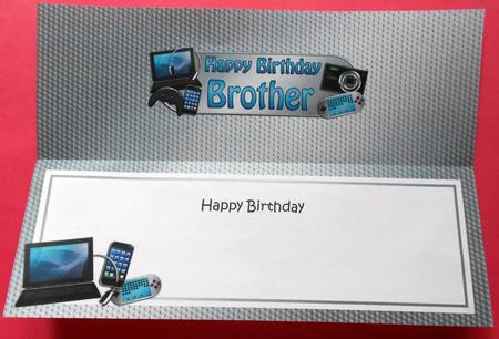 Birthday Brother Gadgets & Gizmos Matching Large Dl Insert by Eunice Roberts