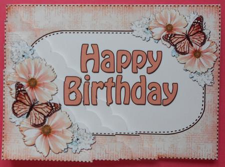 5x7 Flowers & Butterflies Happy Birthday by Eunice Roberts