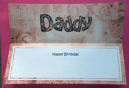 Birthday Daddy Clocks Matching Large Dl Insert by Eunice Roberts