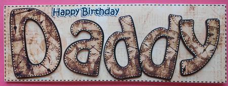 Large Dl Birthday Daddy Clocks 3D Decoupage by Eunice Roberts