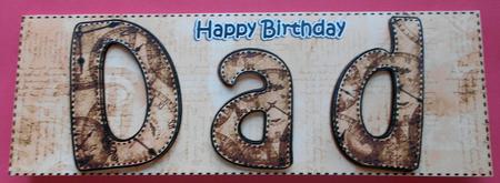 Large Dl Birthday Dad Clocks 3D Decoupage by Eunice Roberts