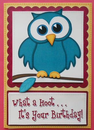 A4 What a Hoot Owl Birthday Felties by Eunice Roberts