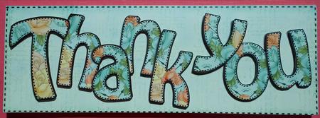 Large Dl Thank You Roses Card & 3D Decoupage by Eunice Roberts