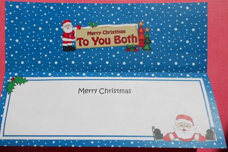 Xmas to You Both Santa Signpost Large Dl Matching Insert by Eunice Roberts