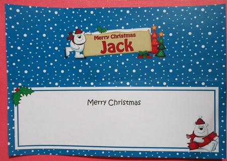 Xmas Jack Polar Bear Signpost Large Dl Matching Insert by Eunice Roberts