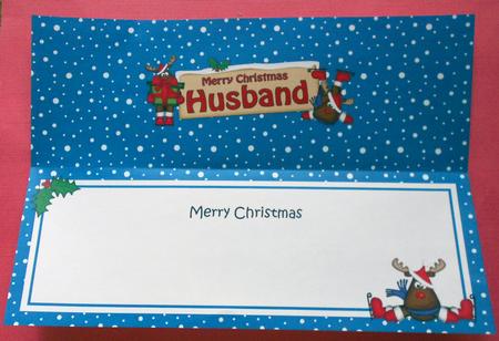 Xmas Husband Rudolph Signpost Large Dl Matching Insert by Eunice Roberts