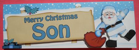 Xmas Son Santa Signpost Large Dl Easicut Decoupage by Eunice Roberts