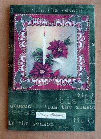 Christmas Candle 1 One Edge Side Stacker by Eunice Roberts