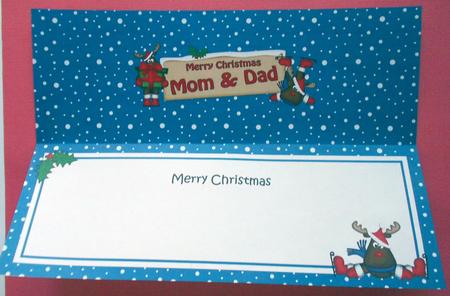 Xmas Mom & Dad Rudolph Signpost Large Dl Matching Insert by Eunice Roberts