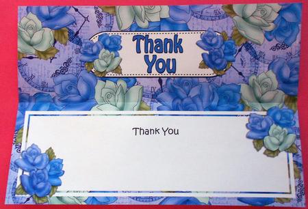Thank You Roses Matching Large Dl Insert by Eunice Roberts