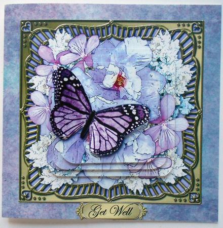 Pretty Flowers & Butterfly Round Edged Pyramage & Decoupage by Eunice Roberts