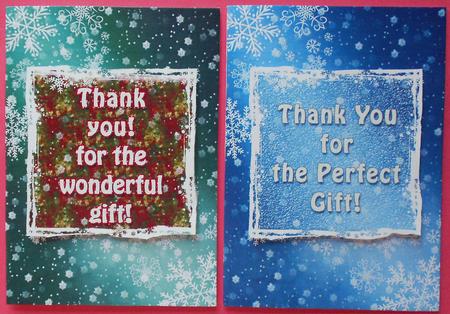 Christmas Thank You 5x7 Toppers by Eunice Roberts
