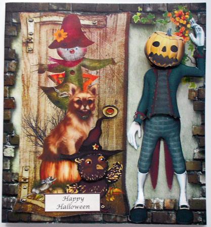 Happy Halloween Come in Card Topper & Decoupage by Eunice Roberts