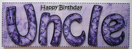 Large Dl Birthday Uncle Clocks 3D Decoupage by Eunice Roberts