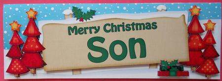 Xmas Son Trees Signpost Large Dl Easicut 3D Decoupage by Eunice Roberts