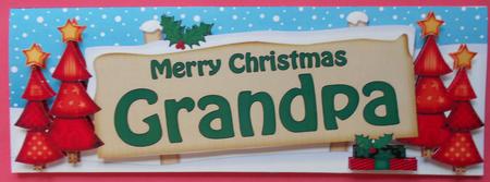Xmas Grandpa Trees Signpost Large Dl Easicut 3D Decoupage by Eunice Roberts