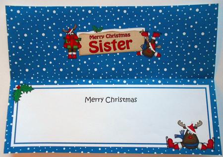 Xmas Sister Rudolph Signpost Large Dl Matching Insert by Eunice Roberts