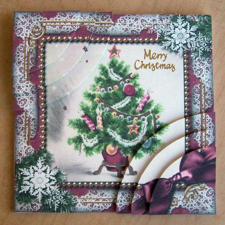 The Tree Snow 6 Inch Duo Corner Stack Card Front by Eunice Roberts