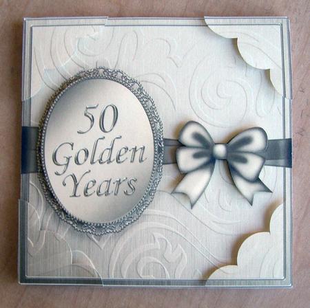 8 x 8 50th Scalloped Corner Topper by Eunice Roberts