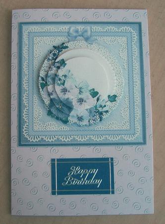 Spring Flowers Quick Card with Circle Pyramage by Eunice Roberts