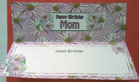Birthday Mom Daisies Floral Large Dl Matching Insert by Eunice Roberts