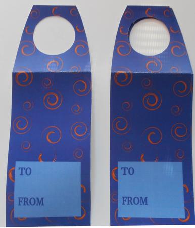 Any Occasion Bottle Gift Tag Blue by Eunice Roberts