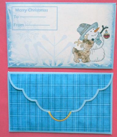 Snowman and Reindeer Money Wallet by Eunice Roberts