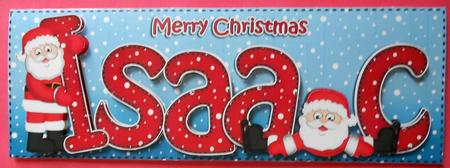 Merry Christmas Isaac Santa Large Dl & 3D Decoupage by Eunice Roberts