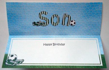 Happy Birthday Son Matching Large Dl Insert by Eunice Roberts
