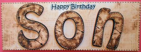 Large Dl Birthday Son Clocks 3D Decoupage by Eunice Roberts