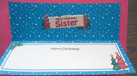 Xmas Sister Trees Signpost Large Dl Insert by Eunice Roberts