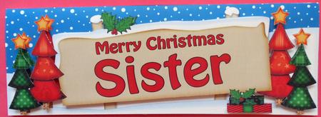 Xmas Sister Trees Signpost Lge Dl Easicut 3D Decoupage by Eunice Roberts