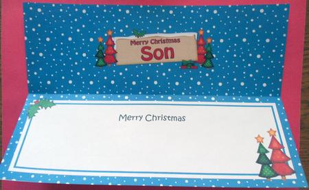 Xmas Son Trees Signpost Large Dl Insert by Eunice Roberts