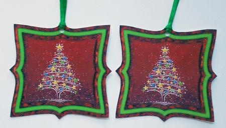 Starry Christmas Tree Tags by Eunice Roberts