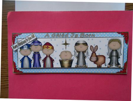 A Child is Born Large Dl Card Front by Eunice Roberts