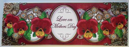 Very Red Pansy Love on Mothers Day Large Dl Topper by Eunice Roberts