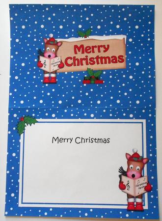 Xmas Merry Christmas Horse Signpost 5x7 Matching Insert by Eunice Roberts