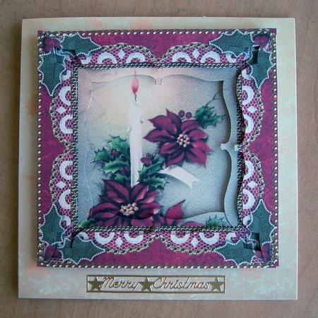 Christmas Candle Lace 5inch Bracket Edge Spiral Stacker by Eunice Roberts