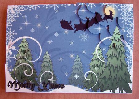 Santa in the Night Sky by Eunice Roberts