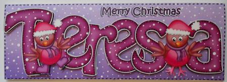 Xmas Teresa Robins Large Dl & 3D Decoupage by Eunice Roberts