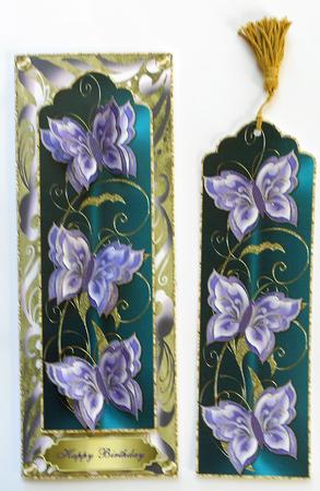 Grace Butterflies Dl Bookmark Topper 3 by Eunice Roberts