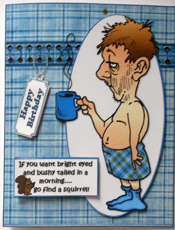 Bert Bright Eyed and Bushy Tailed Quick Card by Eunice Roberts